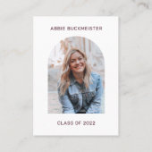 飲買み物のQRコードの写真卒業カードをグラッド 名刺 (裏面)