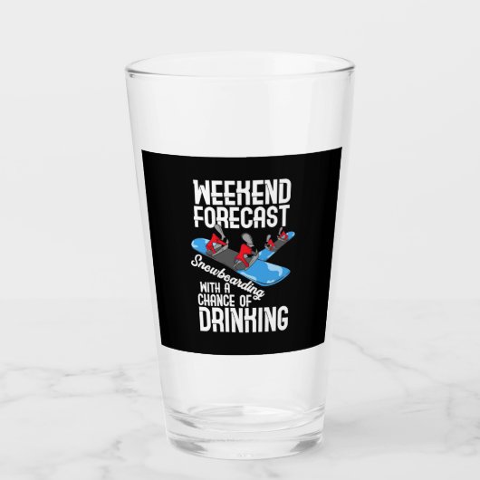飲酒の可能性のあるスノーボード タンブラーグラス (正面)