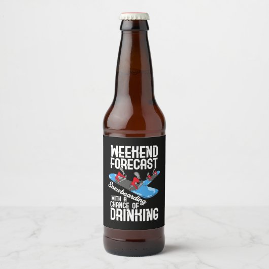 飲酒の可能性のあるスノーボード ビールラベル (正面)