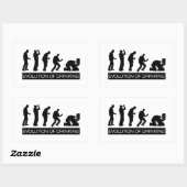 飲酒の進化 長方形シール (シート)