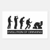 飲酒の進化 長方形シール (正面)