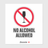 飲酒は禁じられており、ワイングラスのロゴのビニールが入っている シール (シート)