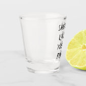 飲酒ユーモア | シャットアップレバージョーク引用文ブラシ ショットグラス (左)