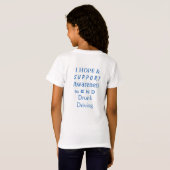 飲酒運転撲滅ブルーリボンエンジェルシャツ Tシャツ (裏面フル)