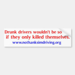 飲酒運転者の殺害 バンパーステッカー