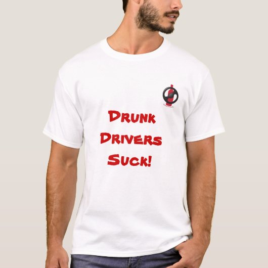 飲酒運転者は吸います! ワイシャツ Tシャツ (正面)