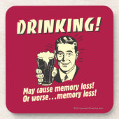 飲酒:メモリの損失を悪化させる可能性がある コースター (正面)