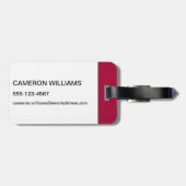 飲酒：メモリの損失を悪化させる可能性がある ラゲッジタグ (裏面横)