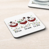 飲間抜けむ、飲む、飲雪だるま コースター (左側)