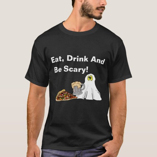 飲食べみと怖いハロウィーンTシャツ Tシャツ (正面)