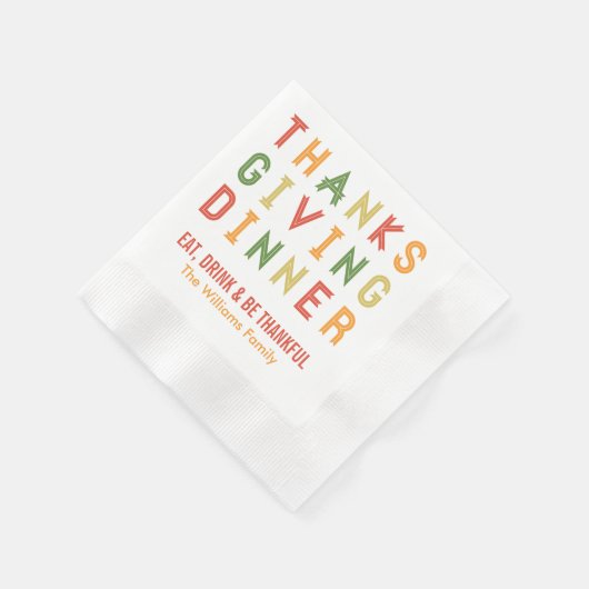 飲食べみと感謝の引用文 縁ありカクテルナプキン (角)