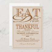 飲食べみと感謝の招待状 招待状 (正面/裏面)