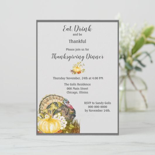 飲食べみと感謝の気持ちを込めてディナー 招待状 (スタンド正面)