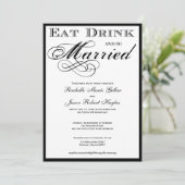 飲食べみながら結婚式招待状 招待状 (スタンド正面)