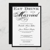 飲食べみながら結婚式招待状 招待状 (正面/裏面)