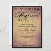 飲食べみながら結婚式招待状 招待状 (正面)