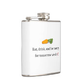 「飲食べみなさメリーい、明日のために我々のダイエット」 フラスク (右)