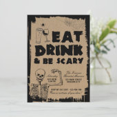 飲食べみ怖がる大人ハローウィンパーティ 招待状 (スタンド正面)