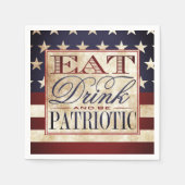 飲食べみ愛国 |ヴィンテージの7月4日 スタンダードカクテルナプキン (正面)