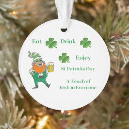 飲食べみ楽しむてHappy St. Patricks Day on an オーナメント
