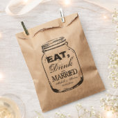 飲食べみ水とメイスン結婚したの瓶のバッグ フェイバーバッグ (クリップ留めされた状態)