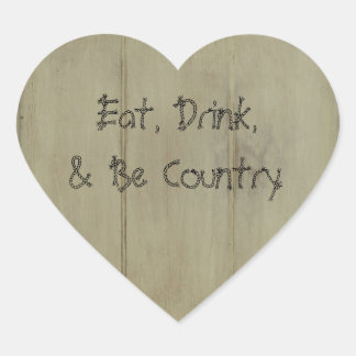 飲食べみ物とビーカントリー ハートシール