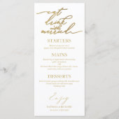 飲食べみ物とプレート結婚した用Beメニュー メニュー (正面)