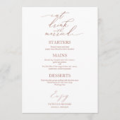 飲食べみ物とプレート結婚した用Beメニュー メニュー (正面)