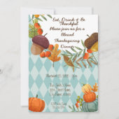 飲食べみ物と感謝の招待状 招待状 (正面)