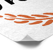 飲食べみ物と感謝秋感謝壁 ポスター (角)