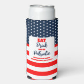 飲食べみ物と7月4日の愛国心 スリム缶クーラー (Seltzer正面)