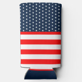 飲食べみ物と7月4日の愛国心 スリム缶クーラー (裏面)