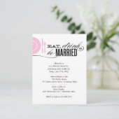 飲食べみ物のリハーサルディナー結婚した招待状 招待状 (スタンド正面)