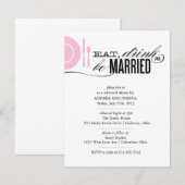 飲食べみ物のリハーサルディナー結婚した招待状 招待状 (正面/裏面)