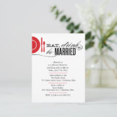 飲食べみ物のリハーサルディナー結婚した招待状 招待状 (スタンド正面)