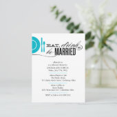 飲食べみ物のリハーサルディナー結婚した招待状 招待状 (スタンド正面)