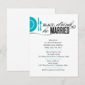 飲食べみ物のリハーサルディナー結婚した招待状 招待状 (正面/裏面)