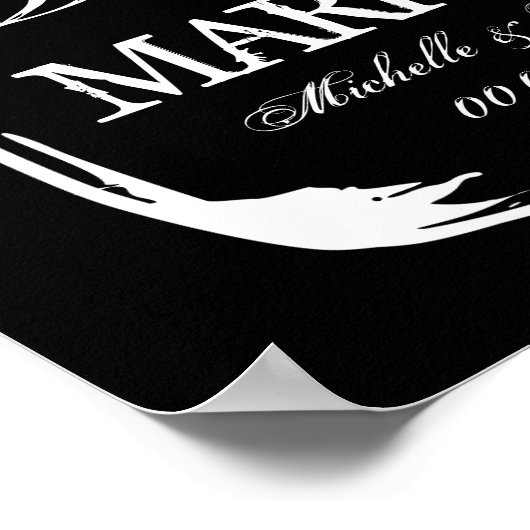 飲食べみ結婚したてメイスンの結婚瓶のポスター ポスター (角)