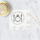 飲食べみ結婚したと白黒結婚の 縁ありカクテルナプキン