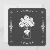 飲食べみ酒やチャルクボード結婚したスタイル結婚ズ 招待状 (裏面)