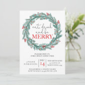 飲食べみ飲み楽しいクリスマスパーティー持ち歩き 招待状 (スタンド正面)