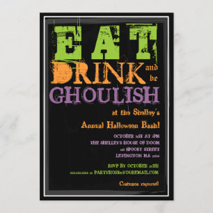 飲食べみ飲み満杯!ハローウィンパーティ 招待状