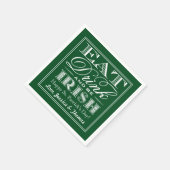 飲食べみ&ビー・アイリッシュ・セント・パトリックの日 スタンダードカクテルナプキン (角)