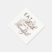 飲食べみ、感謝する スタンダードカクテルナプキン (角)