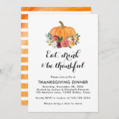 飲食べみ&感謝の気持ちを込めたディナー 招待状 (正面/裏面)