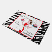 「飲食べんでくれ、素晴らしい！」 ドアマット (アングル)