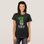 飲食べんでチョイおもしろいーVeggie Punダークブルー Tシャツ (正面フル)