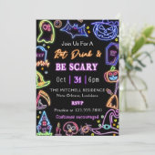 飲食べんで怖いグロー暗いハローウィンパーティ 招待状 (スタンド正面)