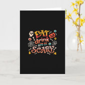 飲食べんで怖いハロウィンの要おもしろい素C カード (黄色い花)