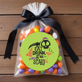 飲食べんで怖いハロウィン ラウンドシール